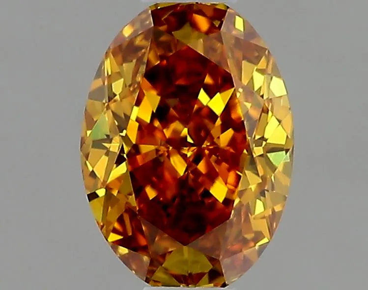 0.36ct Oval Natural Diamond (Colour Fancy Deep Yellow Orange, Clarity VS1, Cut GD, GIA Certified)