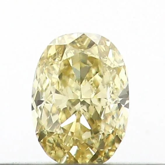 0,16ct oválný přírodní diamant (barva fancy žlutá, Čistota VS1, Brus VG, necertifikovaný)