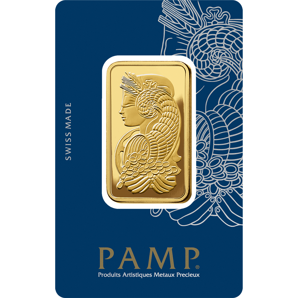 1 oz Gold Minted Bar – PAMP Suisse (Lady Fortuna, Carbon Neutral)