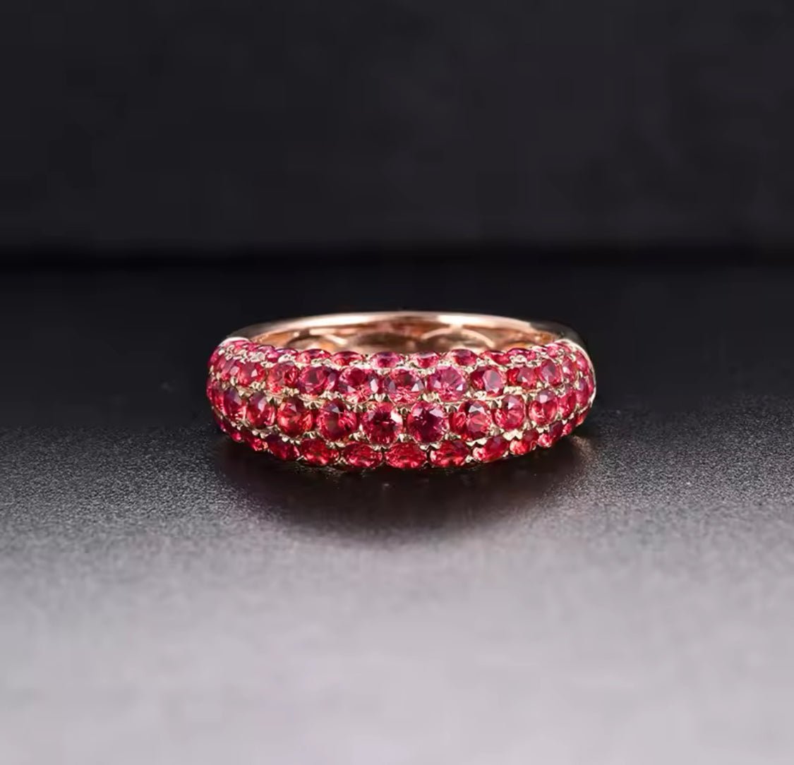 14Kt Rose Gold Diamond & 3.55 ct Ruby Ring