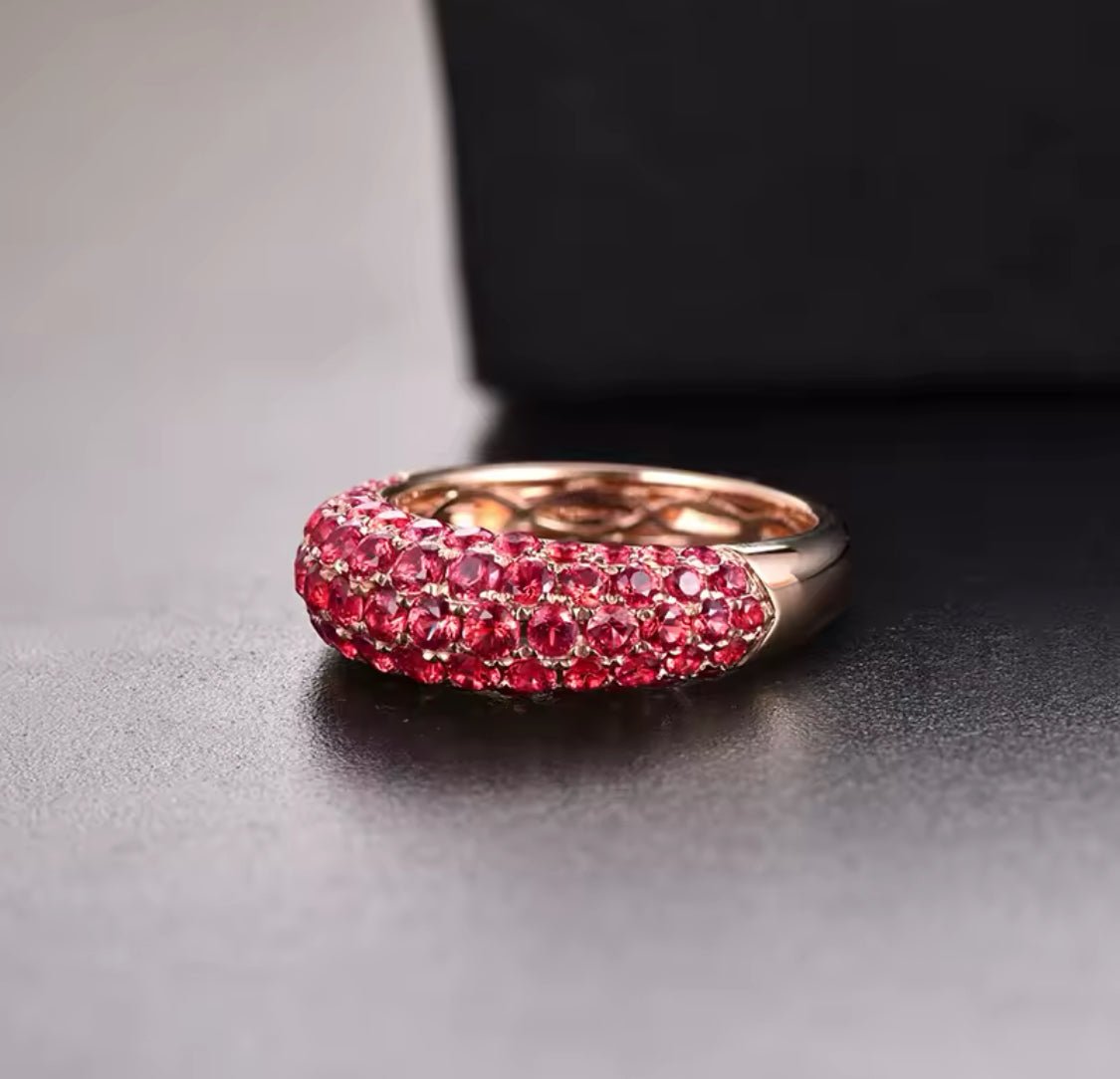 14Kt Rose Gold Diamond & 3.55 ct Ruby Ring