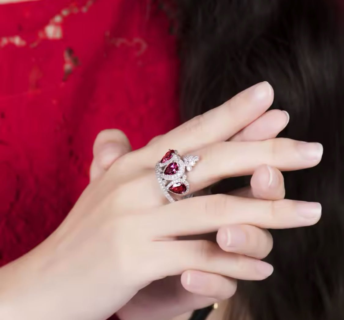 14kt White Gold Diamond 2.00 ct Tourmaline Crown Ring