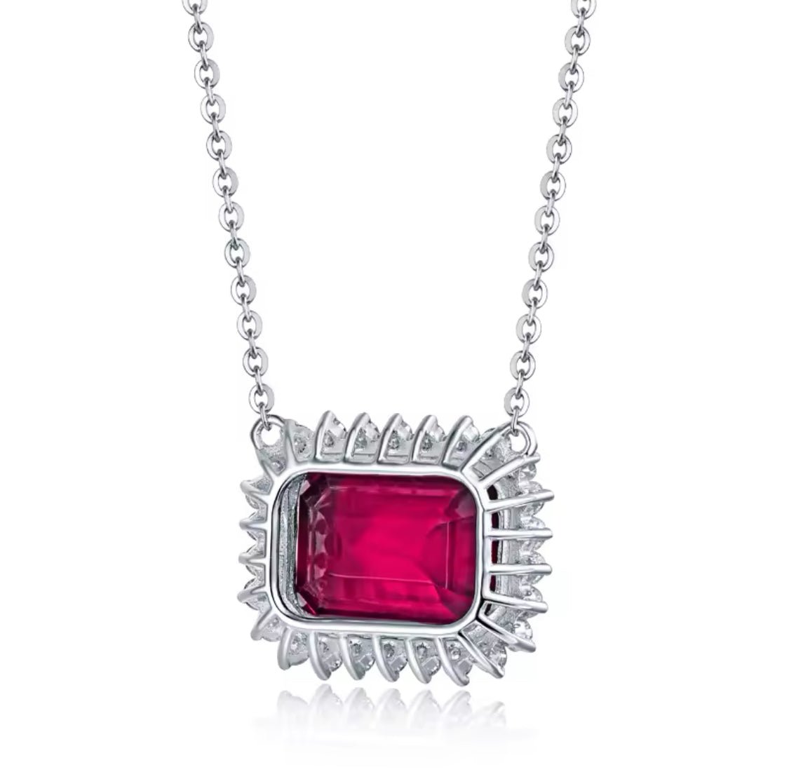 14Kt White Gold Natural Diamond 3.50 ct Tourmaline Pendant with Chain