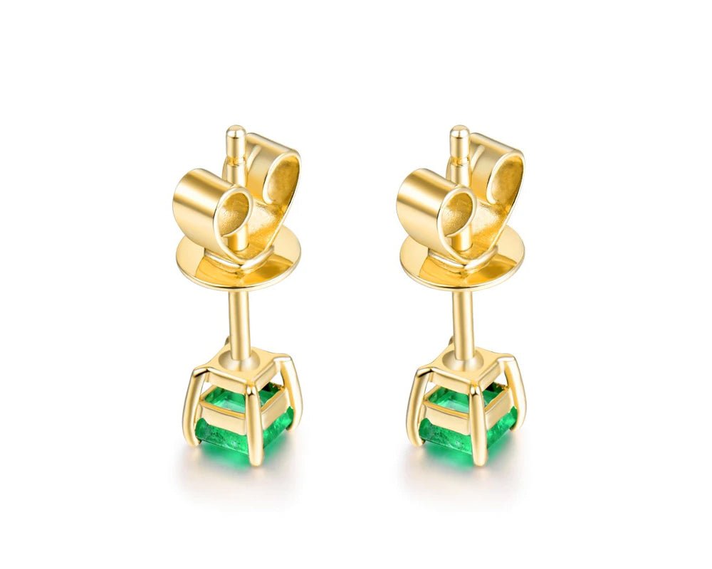 18Kt Gold 0.70ct Emerald Earrings