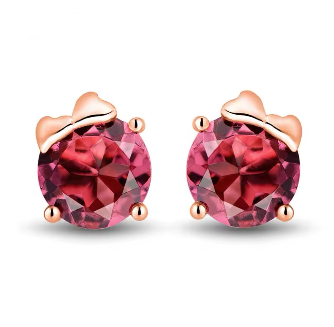 18kt Rose Gold 1.63 ct Tourmaline Earrings