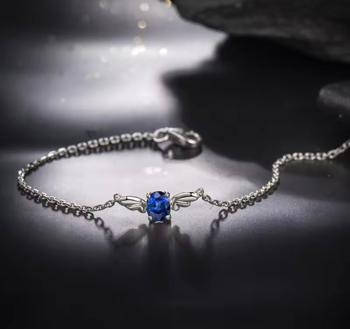 18Kt White Gold 0.74 ct Sapphire Bracelet