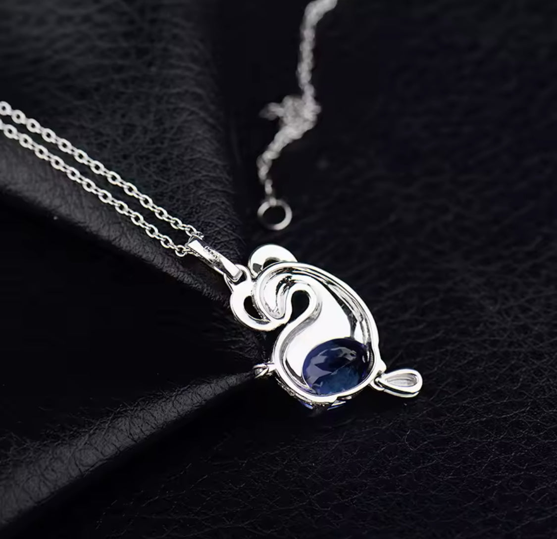 18Kt White Gold Diamonds 2.29 ct Tanzanite Pendants