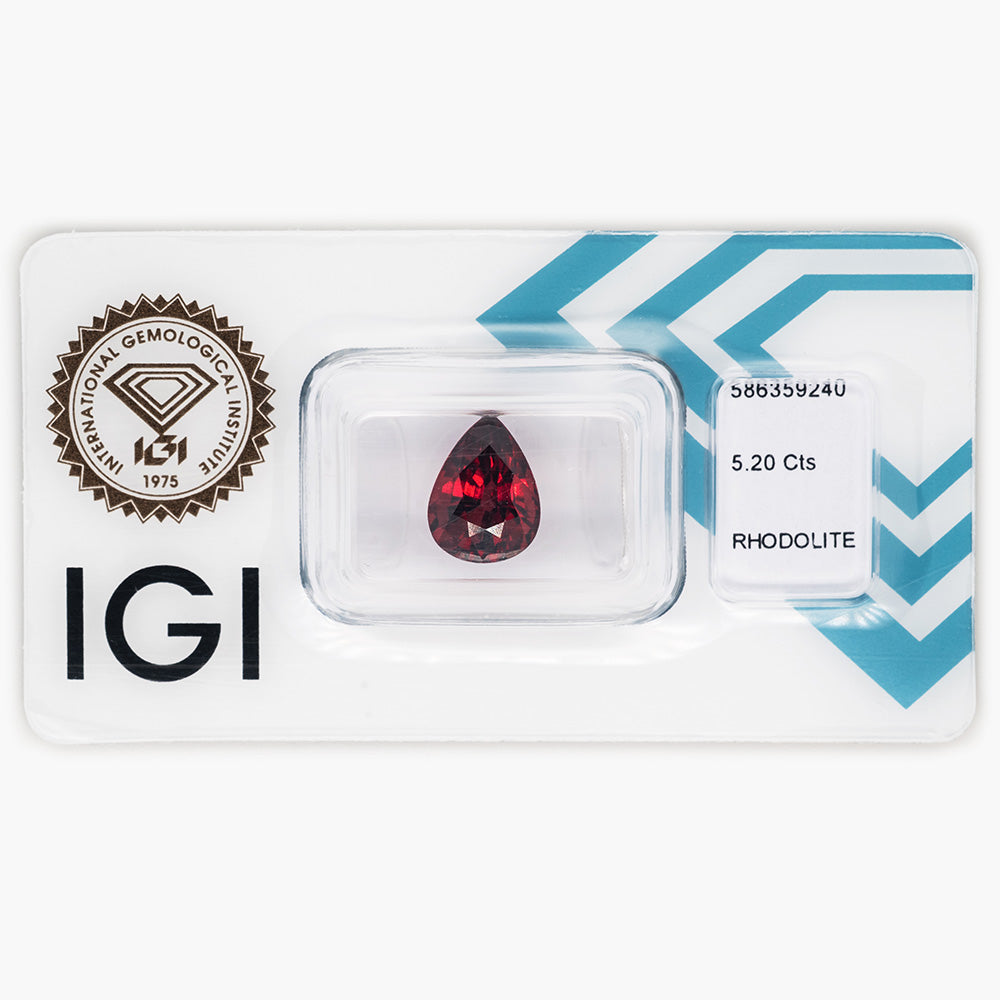 Natural Rhodolite Garnet 8.12 ct – Deep Purplish Pink, Rectangular Mixed Cut, IGI Certified (Kopie)