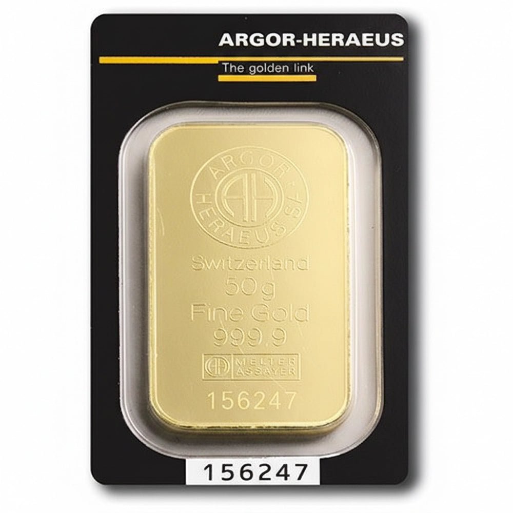 50 g Investment Gold Bar – Argor Heraeus