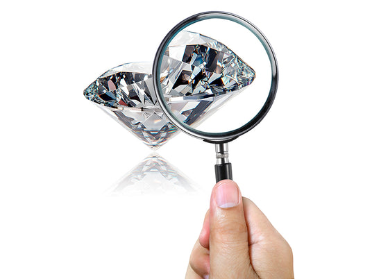 Diamond under loupe
