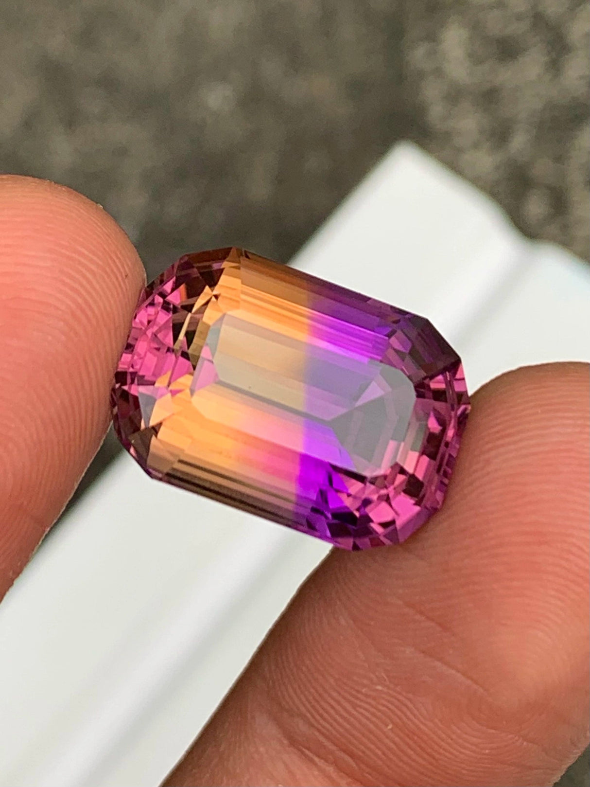 Ametrine 15.94 ct – Violet/Yellow, Octagonal Cut