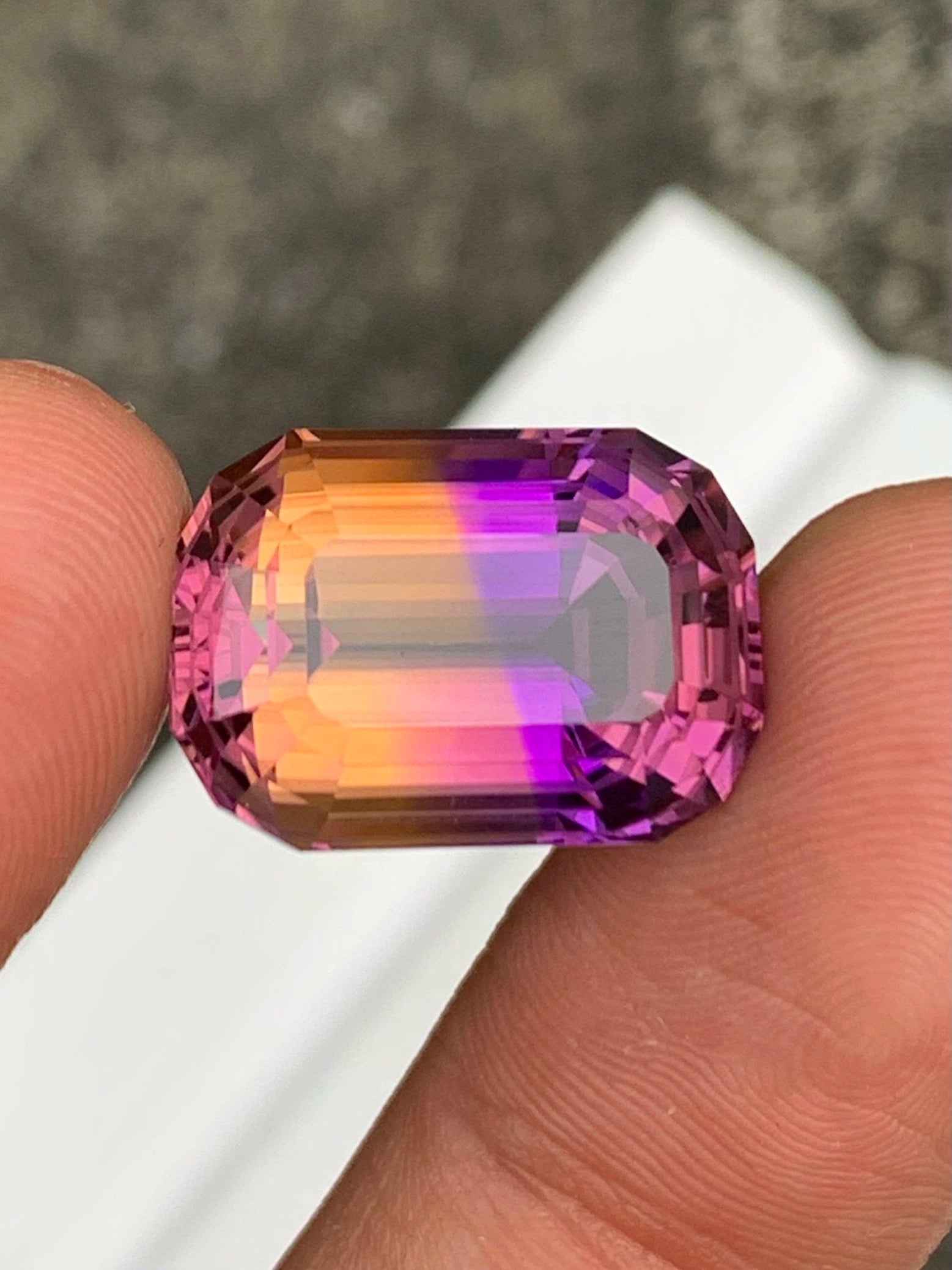 Ametrine 15.94 ct – Violet/Yellow, Octagonal Cut