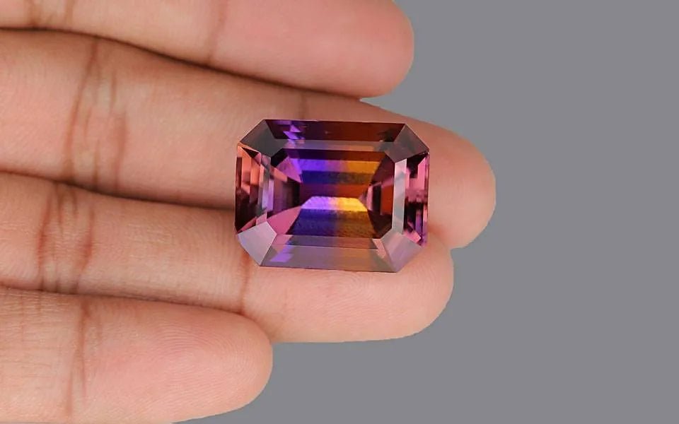 Ametrine 37.54 ct – Violet/Yellow, Octagonal Cut, AGR Certified