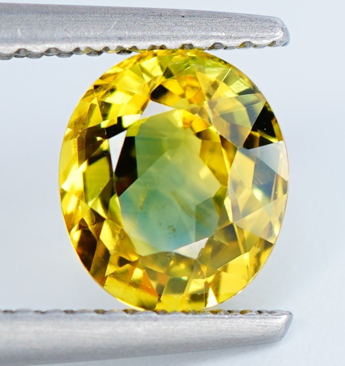 Bi - Color Sapphire 1.84 ct – Yellow - Blue, Oval Cut, Australian Origin