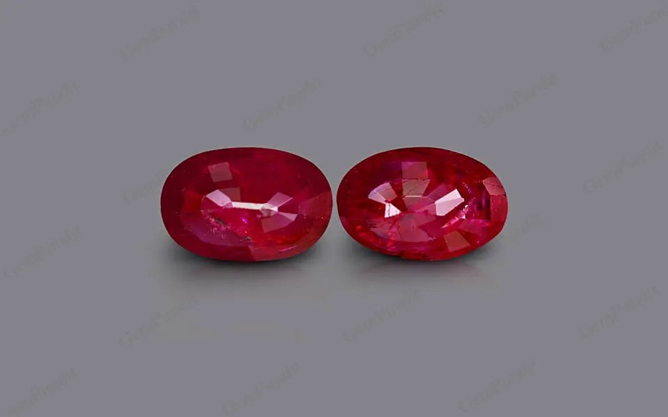 Burma Ruby Matched Pair - 4.37 ct