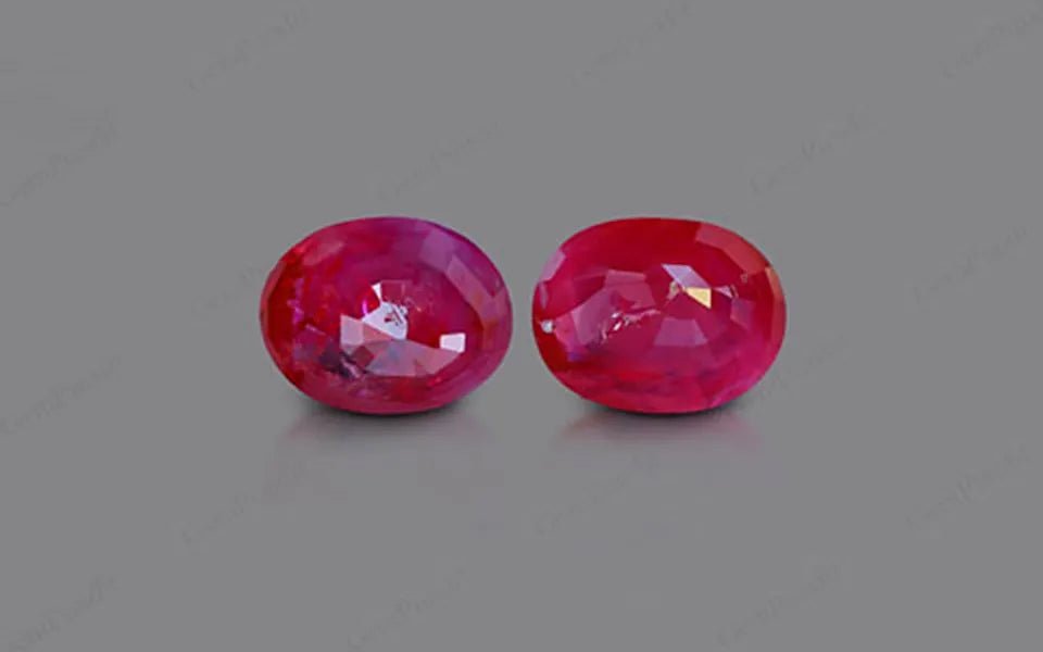 Burma Ruby Matched Pair - 6.63 ct