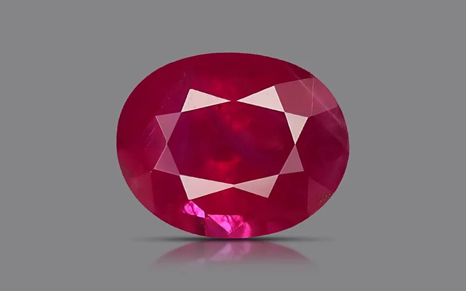 Burmese Ruby 0.92 ct – Oval Cut, Purplish Red, Heated, IGI Certified