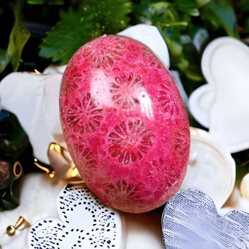 Cabochon Fossil Coral Agate - 21.95 ct