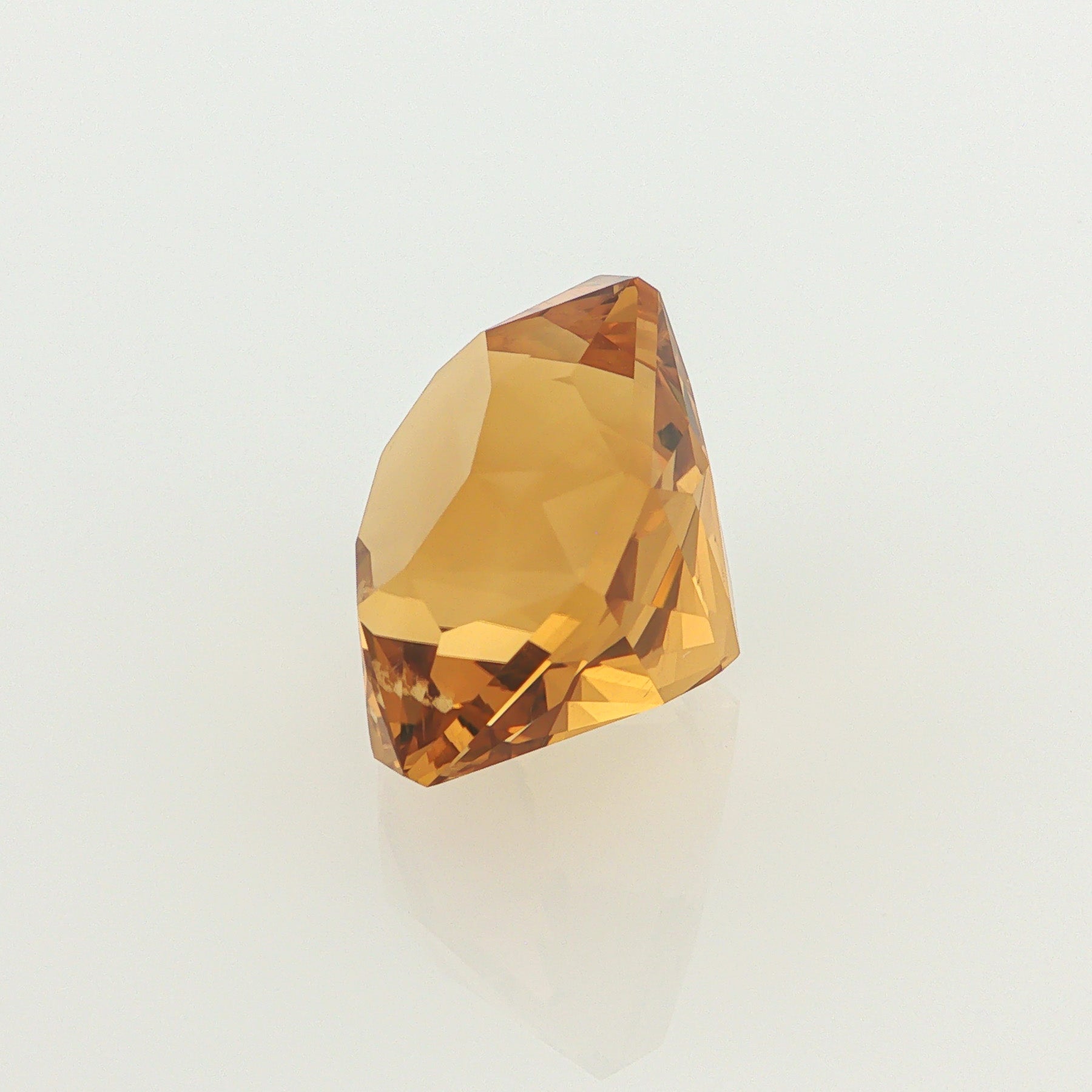 Natural heated citrine, yellow, cushion cut, 20.39 ct, loose gemstone, view 2.
