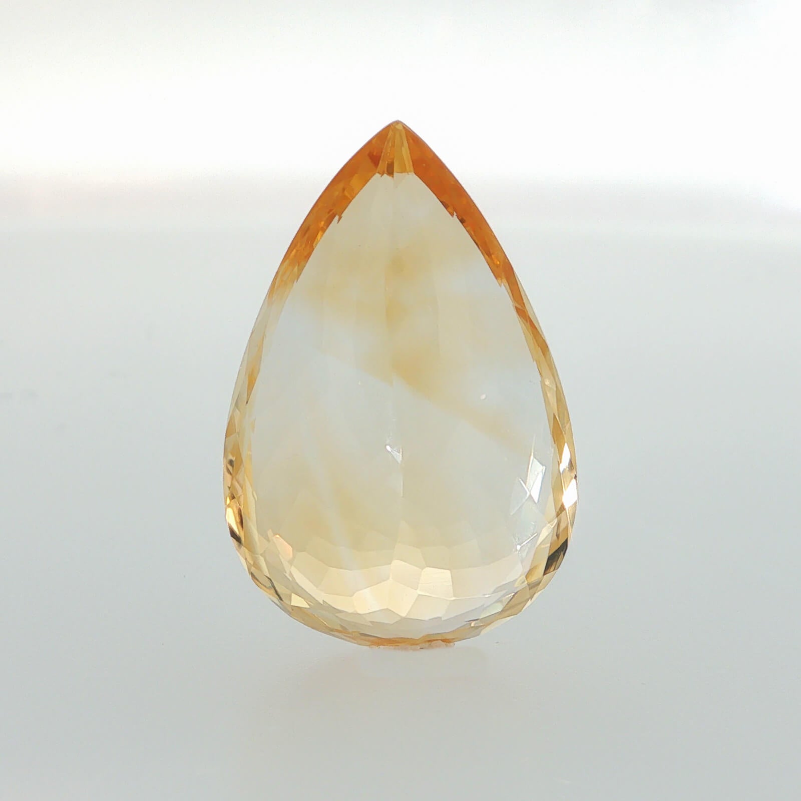Natural citrine, pear cut, 31.13 ct, loose gemstone, view 4.