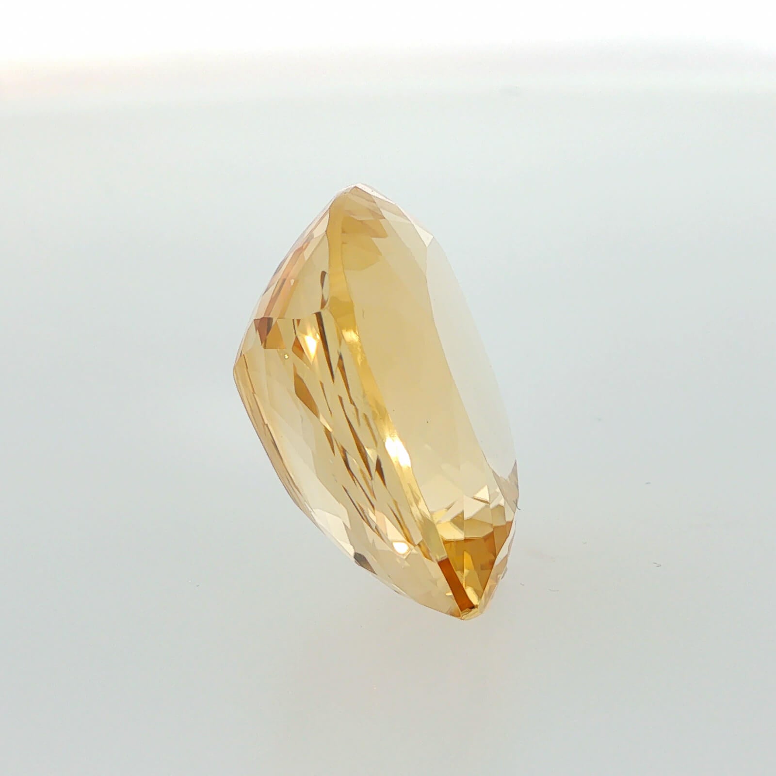 Natural citrine, cushion cut, 43.1 ct, loose gemstone, view 4.