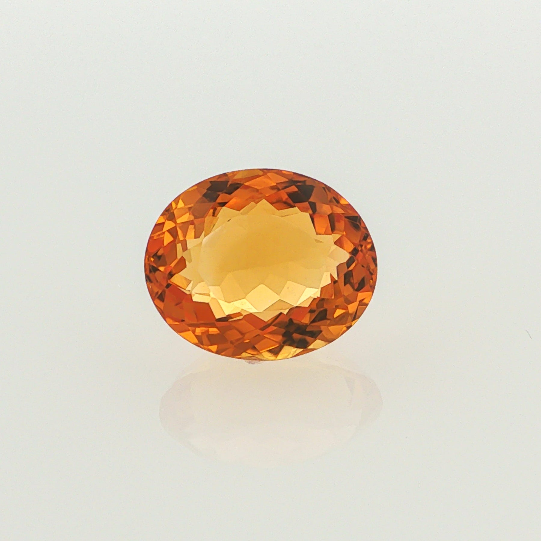 Natural heated citrine, yellow, oval cut, 5.81 ct, loose gemstone.