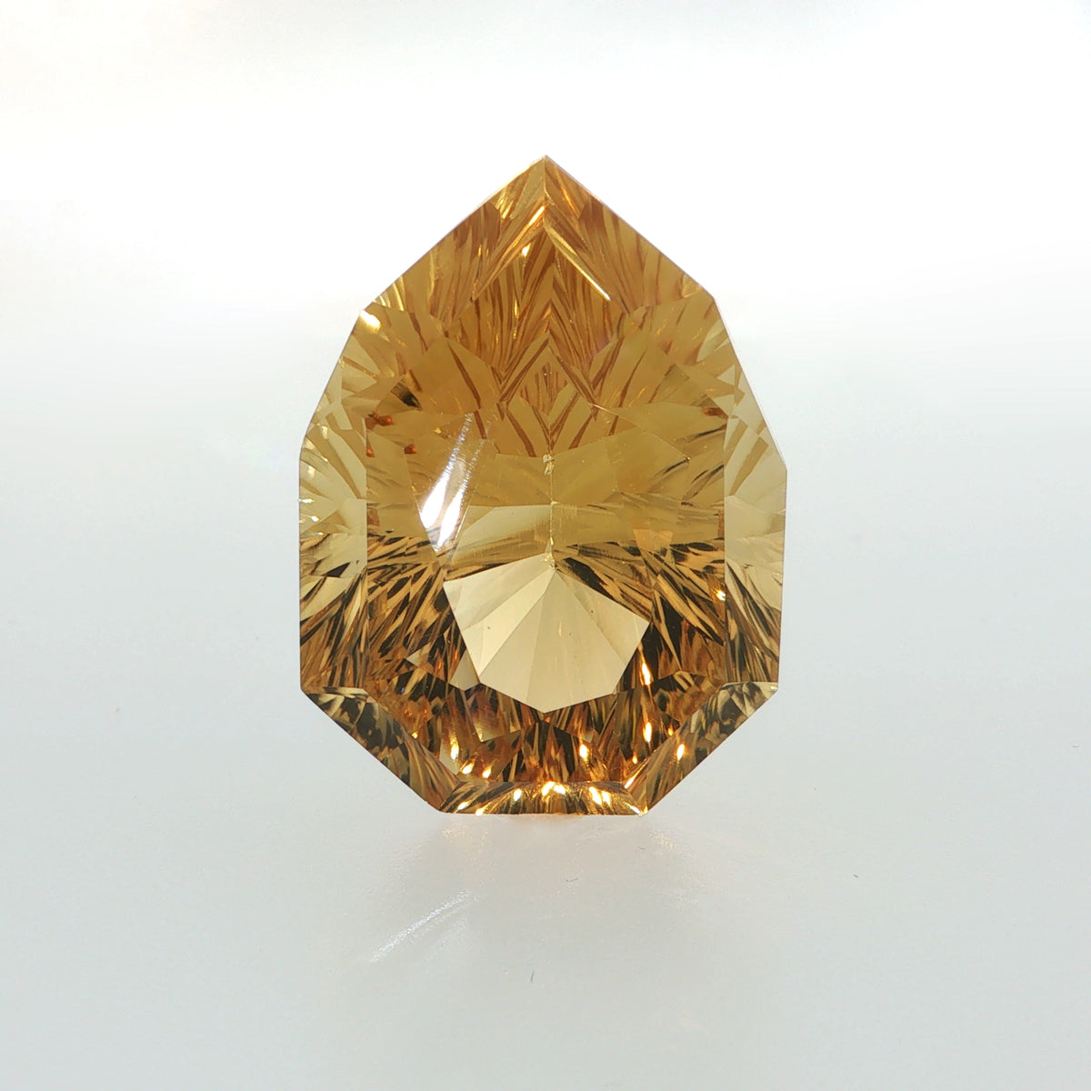 Natural citrine, pear cut, 57.25 ct, loose gemstone, view 2.