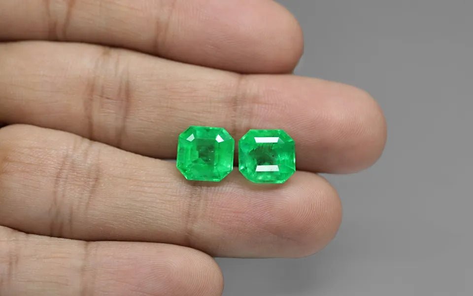 Colombia Emerald Pair - 9.74 ct