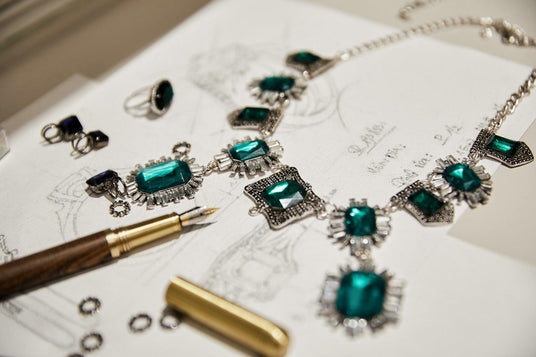 Gold Emerald Custom Jewellery Sketch