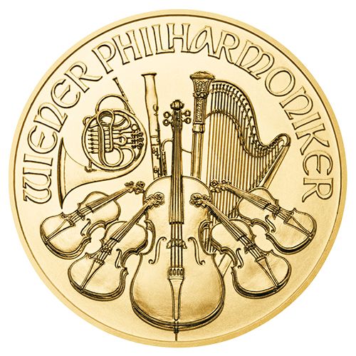 Investment Gold Coin Wiener Philharmoniker, back side