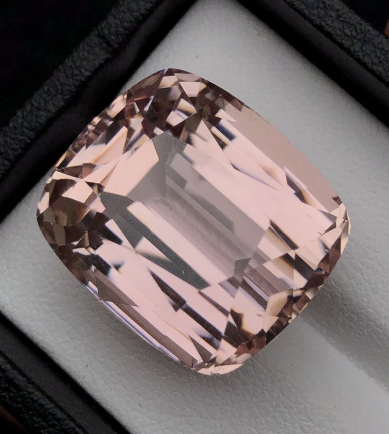Kunzite 54.25 ct – Peach Pink, Cushion Cut, Heated