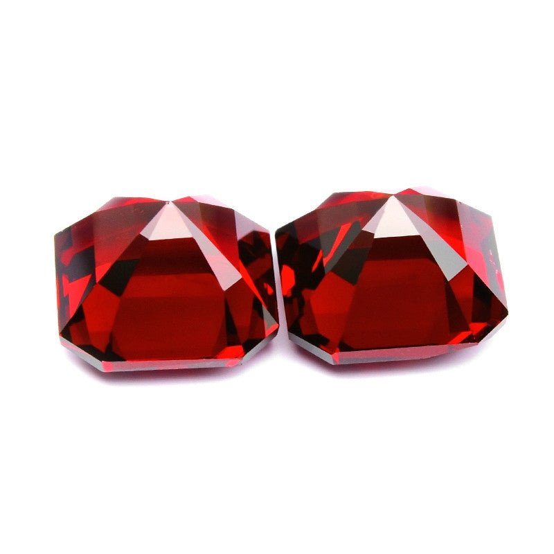 Natural Almandine Garnets 4.61 ct – Asscher Cut Pair, Untreated