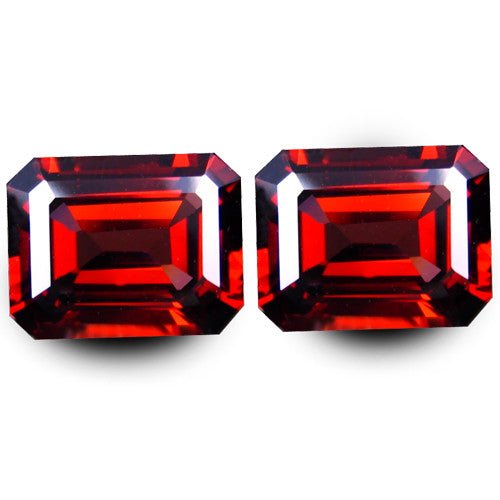 Natural Almandine Garnets 4.83 ct – Emerald Cut Matching Pair, Untreated