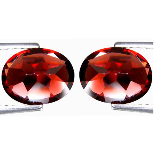 Natural Almandine Garnets 5.70 ct – Emerald Cut Matching Pair, Untreated