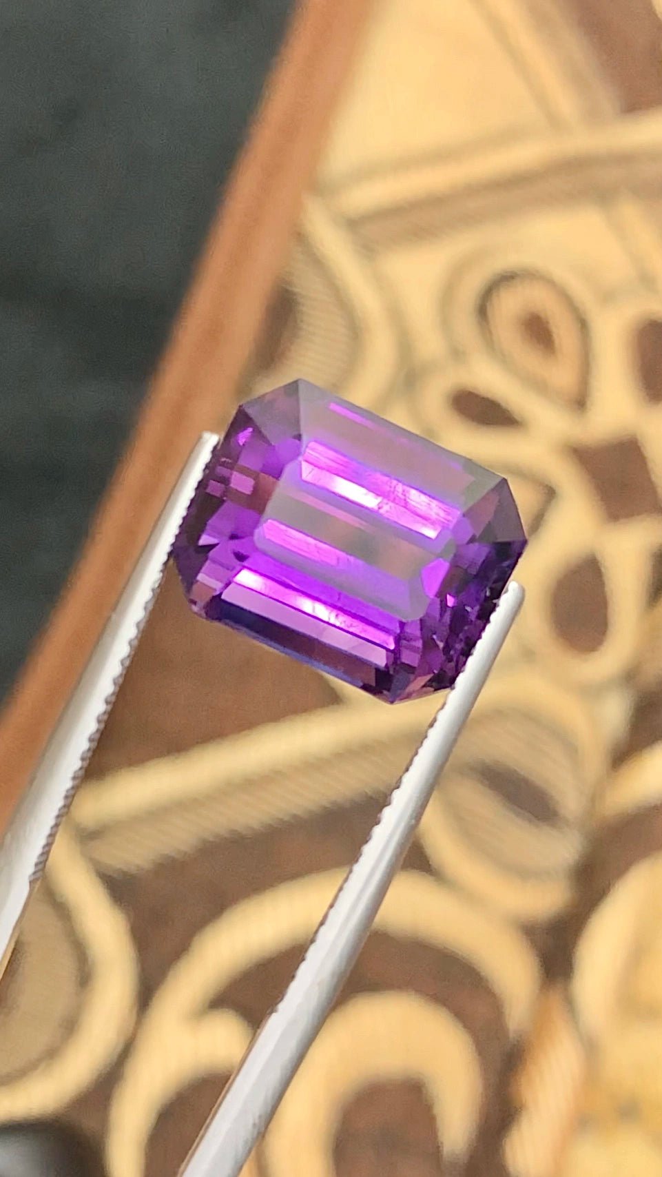 Natural Amethyst 10.64 ct – Emerald Cut, Untreated