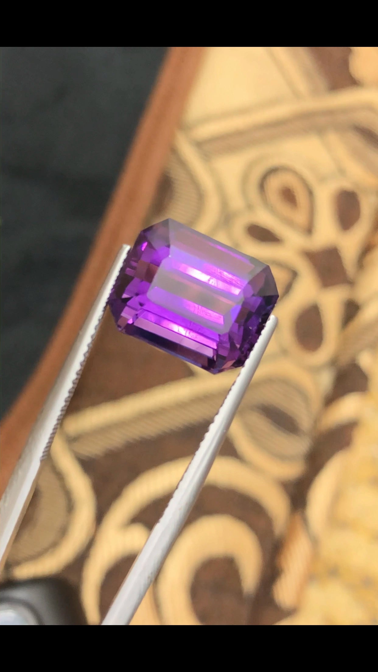 Natural Amethyst 10.64 ct – Emerald Cut, Untreated