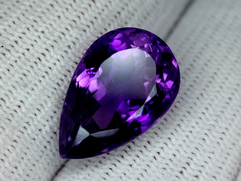 Natural Amethyst 11.75 ct – Purple, Pear Cut, Untreated