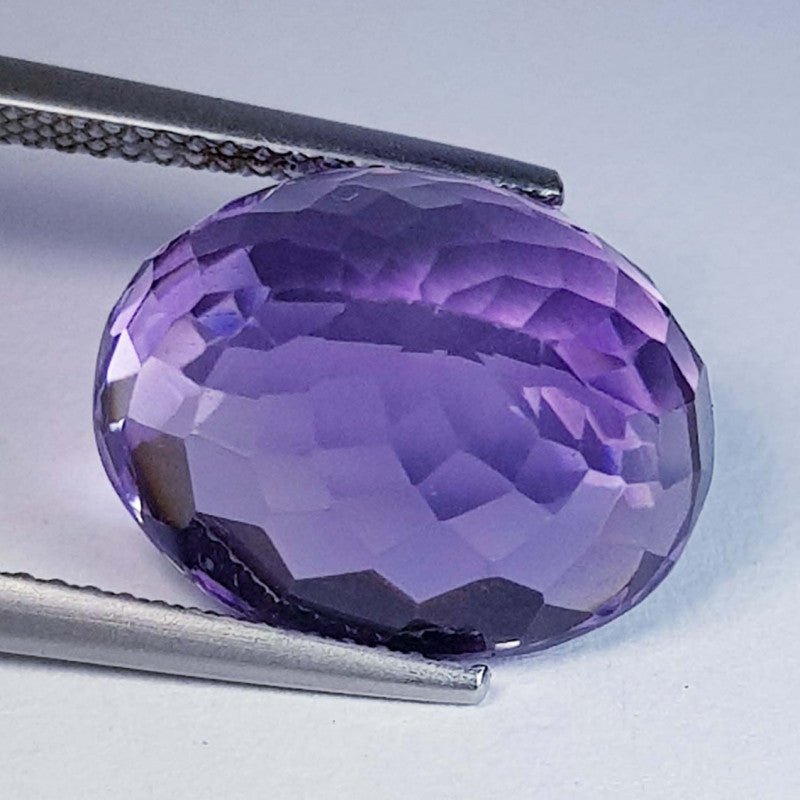 Natural Amethyst 13.30 ct – Purple, Oval Cut, Untreated, Brazil
