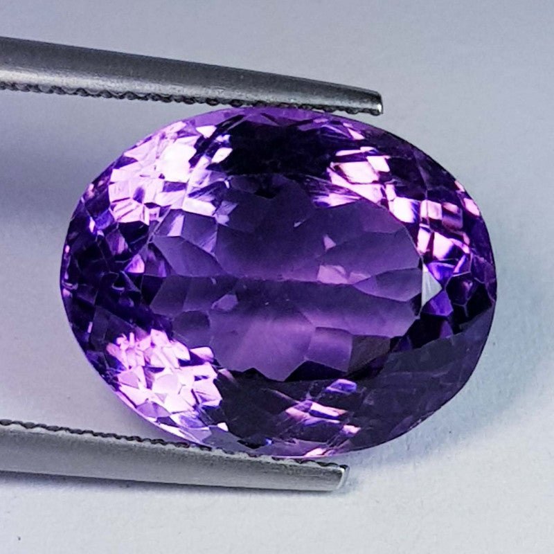 Natural Amethyst 13.30 ct – Purple, Oval Cut, Untreated, Brazil