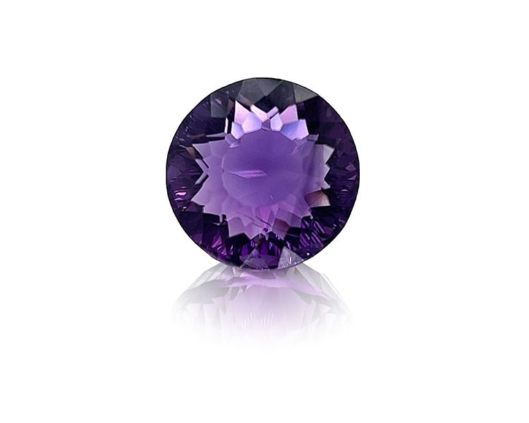 Natural Amethyst 25.30 ct – Purple, Round Cut, Untreated, ČGL Certified