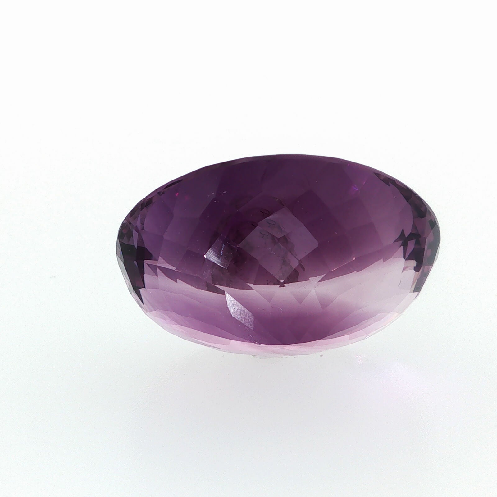 Natural amethyst, 53.78 carats, oval cut, clarity: eye clean, rich purple color, measuring 28.32 × 21.93 × 14.54 mm