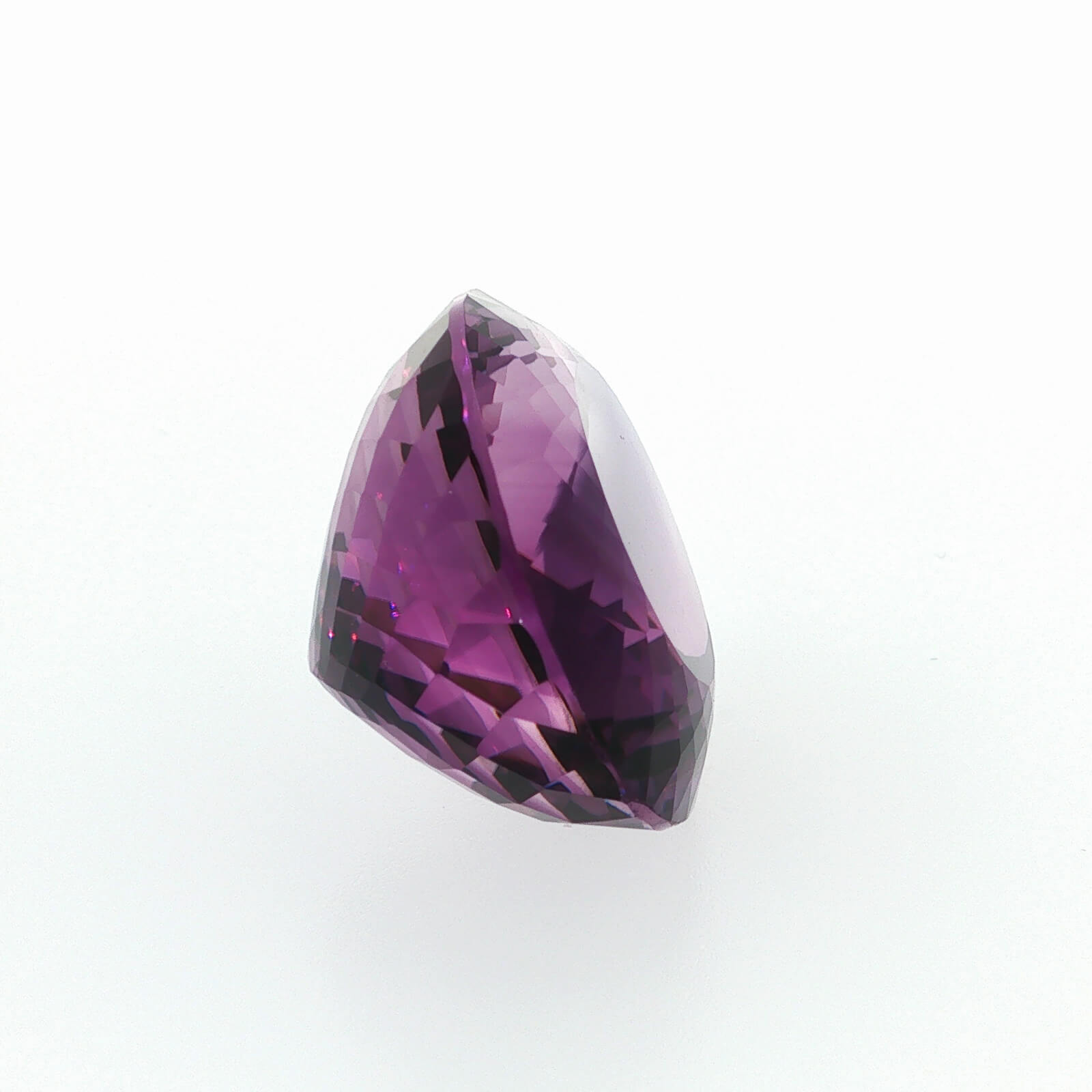 Natural amethyst, 53.78 carats, oval cut, clarity: eye clean, rich purple color, measuring 28.32 × 21.93 × 14.54 mm