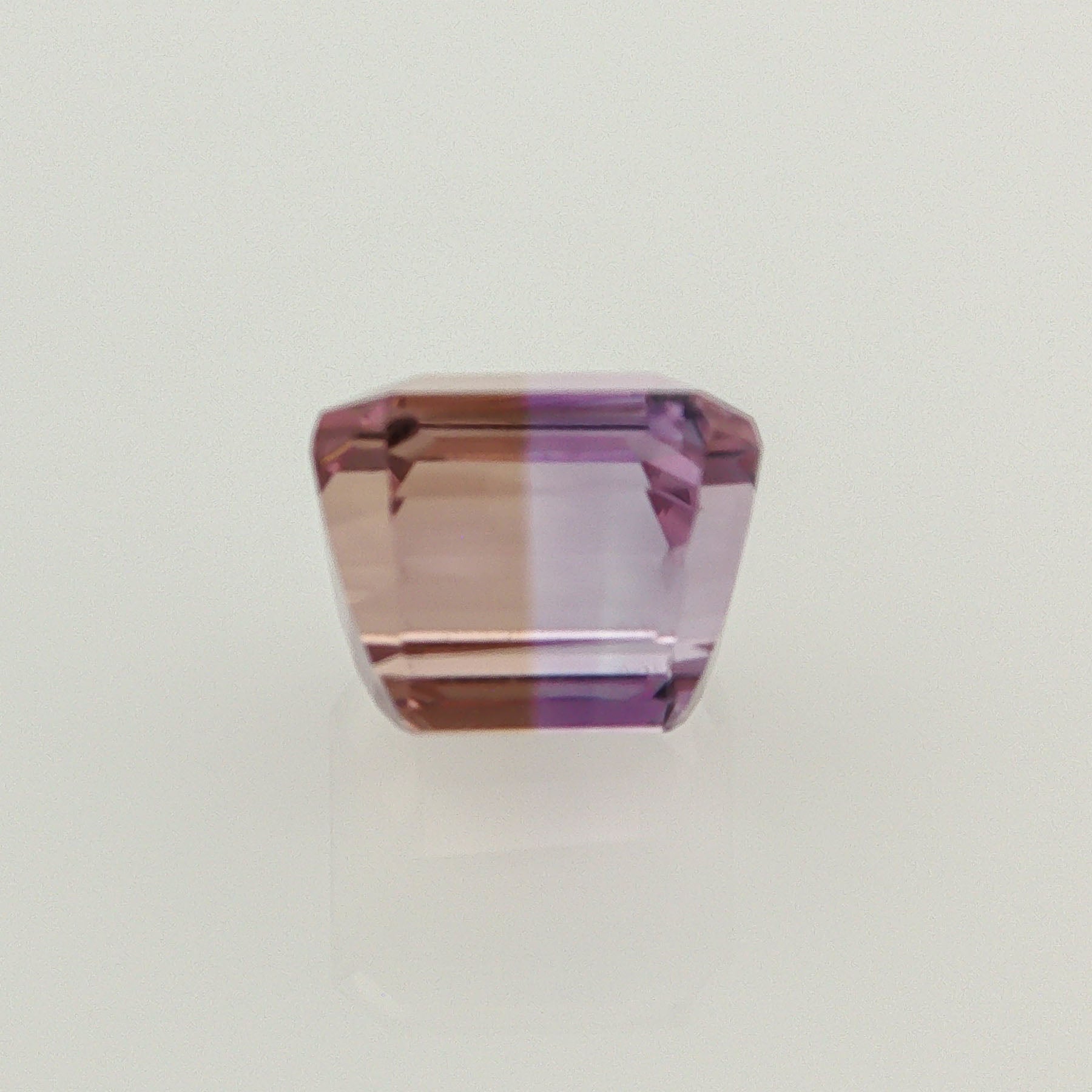 Natural ametrine, light purple / light yellow, octagon cut, 10.05 ct, loose gemstone, view 3.