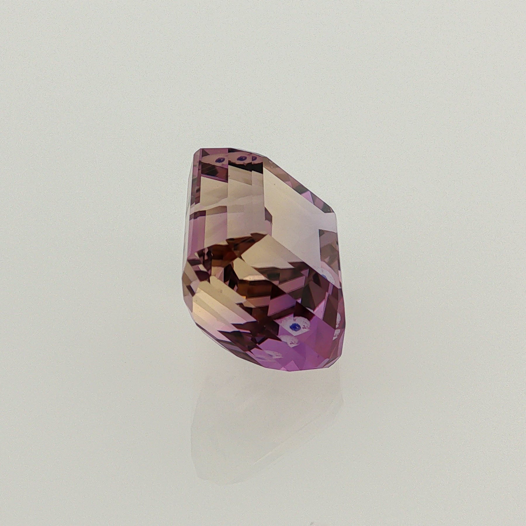 Natural ametrine, bicolor - purple / yellow, emerald cut, 10.13 ct, loose gemstone, view 4.