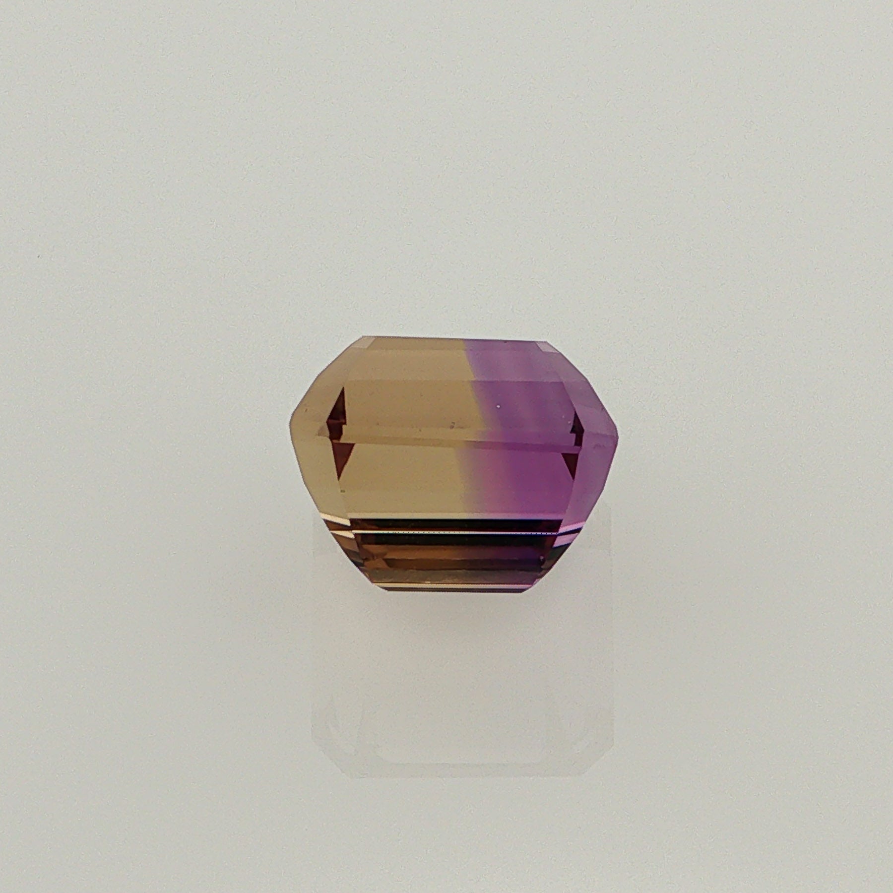 Natural ametrine, bicolor - purple / yellow, octagon cut, 10.41 ct, loose gemstone, view 3.