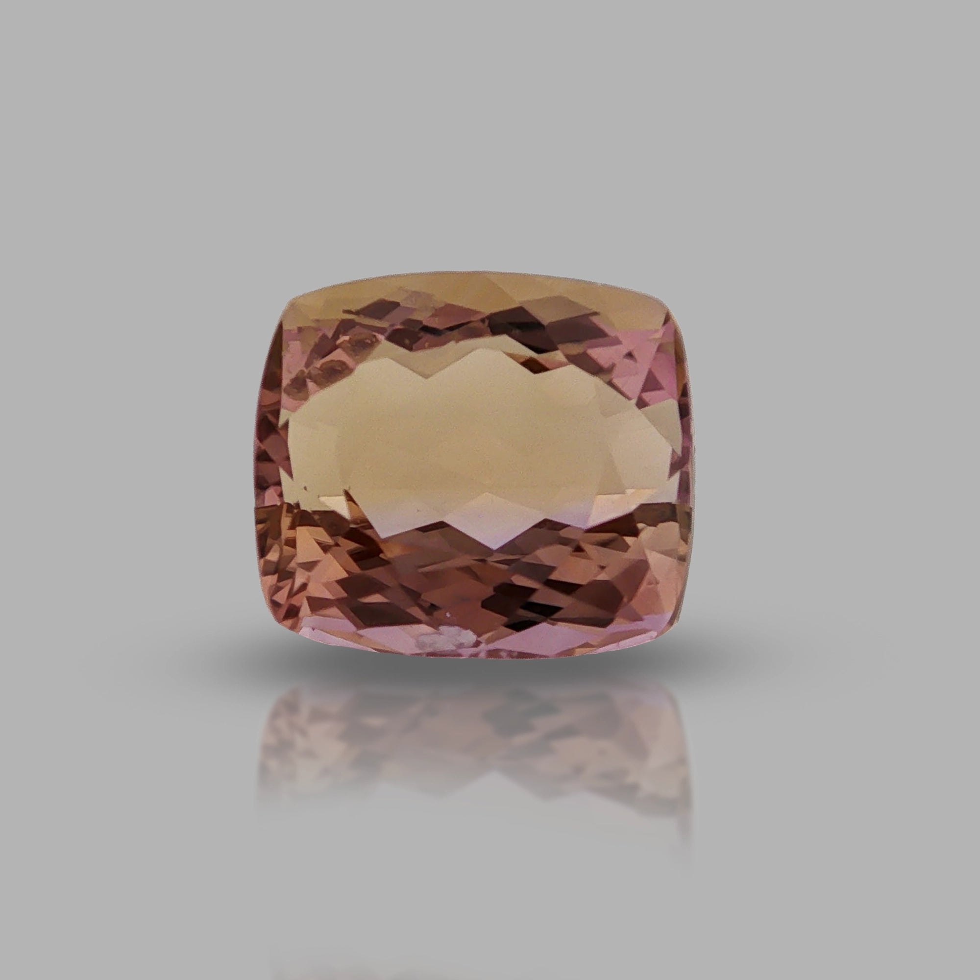 Natural ametrine, bicolor - purple / yellow, cushion cut, 10.47 ct, loose gemstone, view 5.