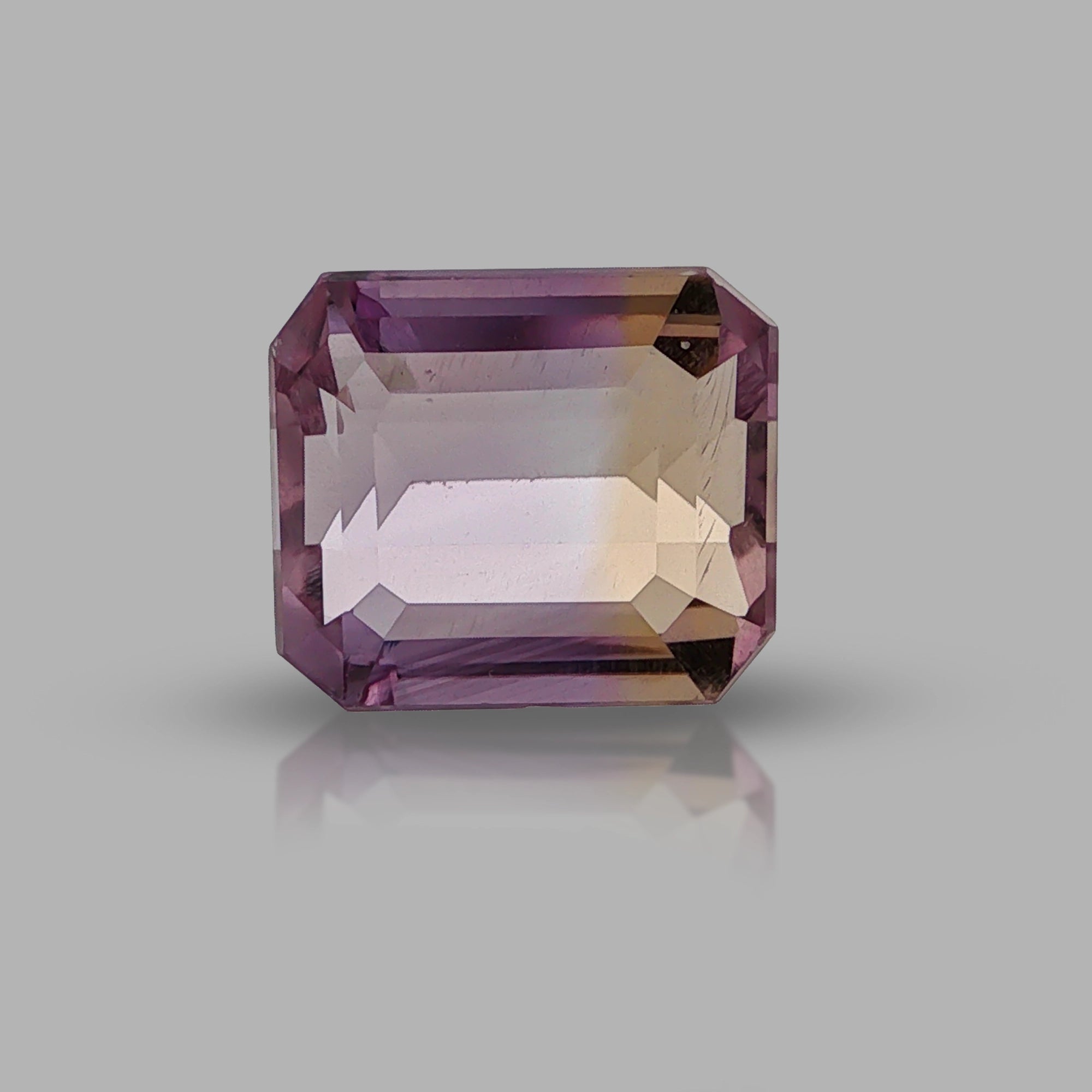 Natural ametrine, light purple / light yellow, octagon cut, 10.55 ct, loose gemstone.