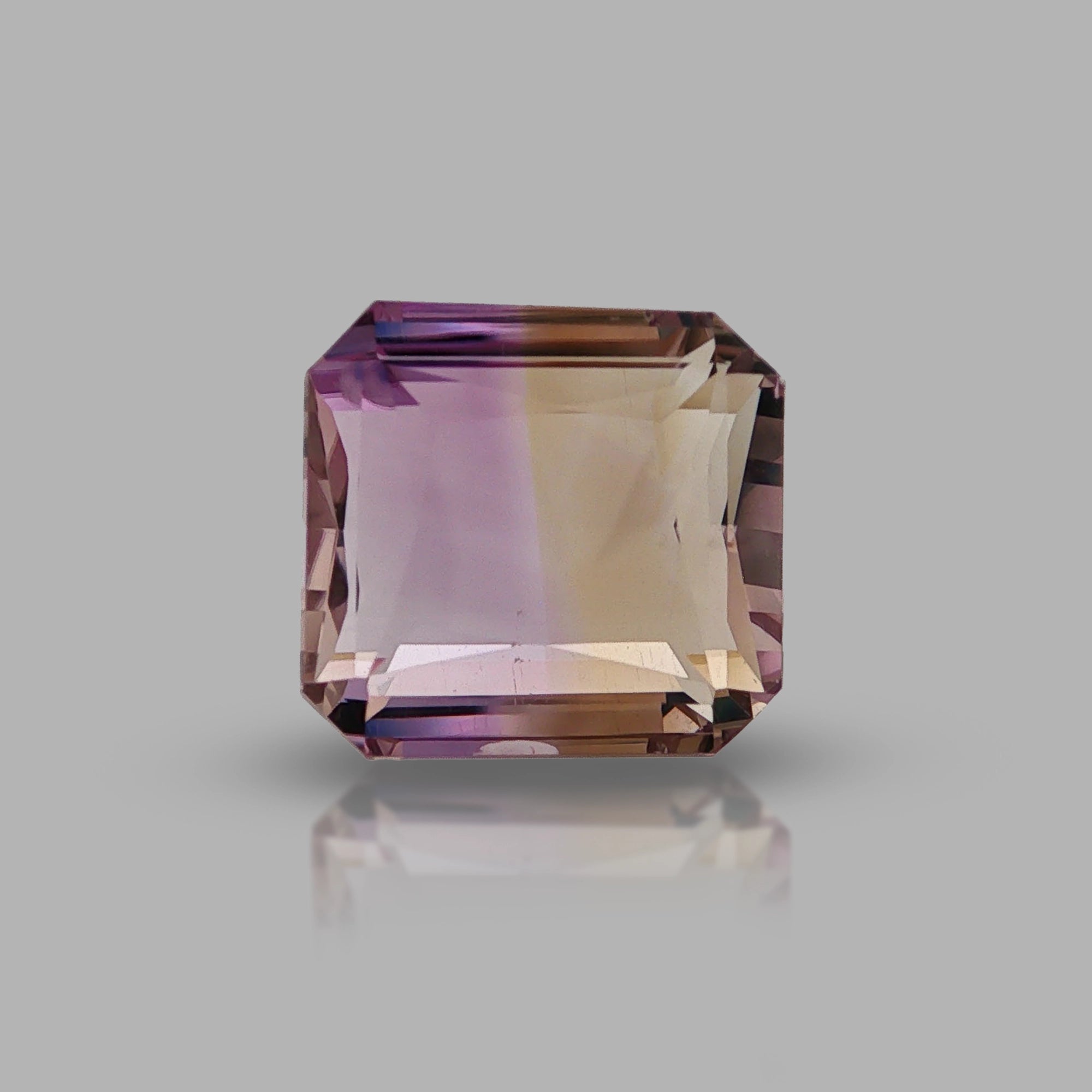 Natural ametrine, bicolor - purple / yellow, octagon cut, 10.85 ct, loose gemstone, view 5.