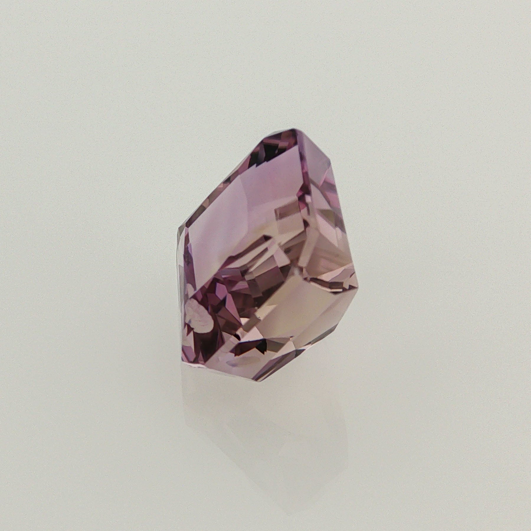 Natural ametrine, bicolor - purple / yellow, octagon cut, 10.85 ct, loose gemstone, view 2.
