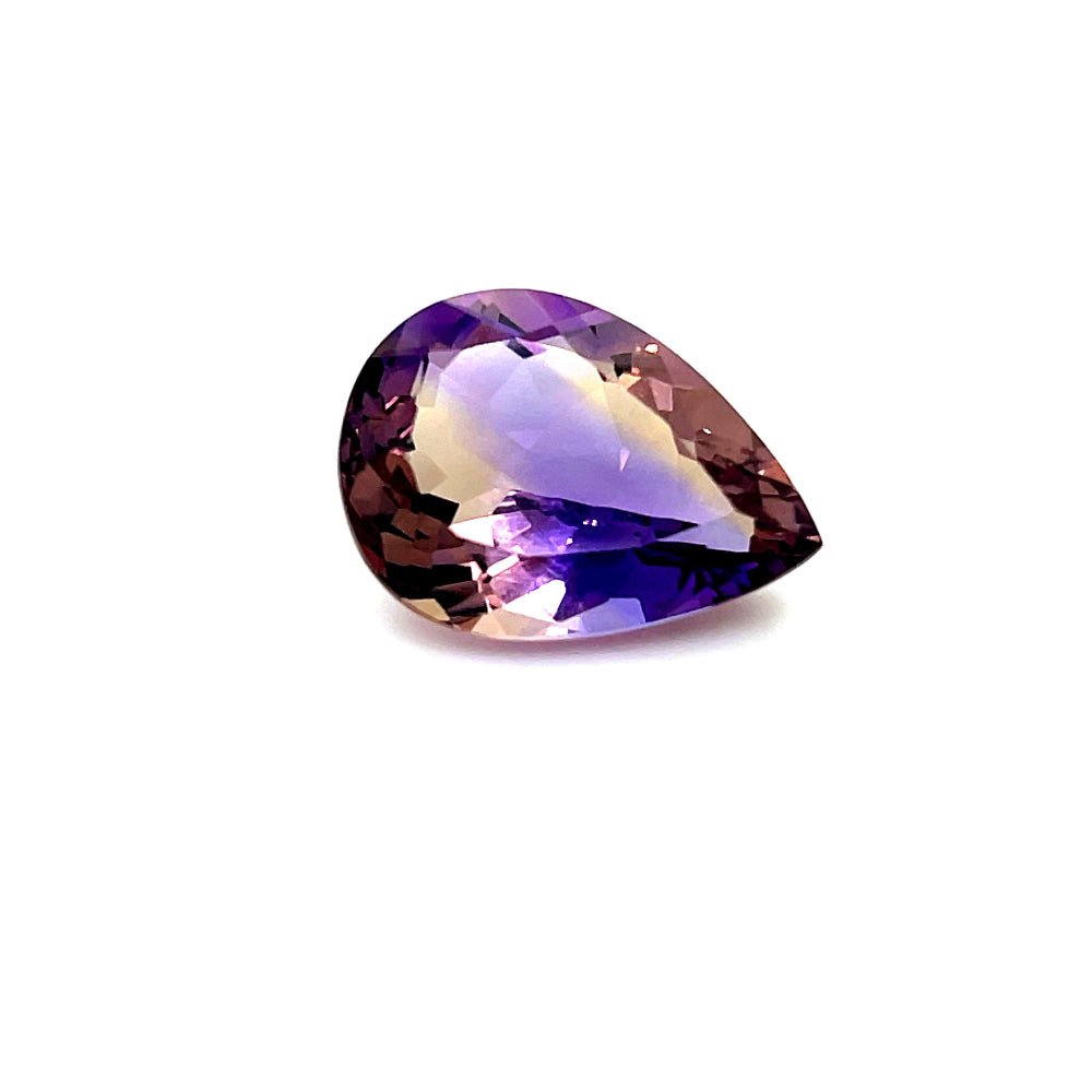 Natural Ametrine 10.46 ct – Light Violetish Purple, Pear Cut, Untreated, Bolivia